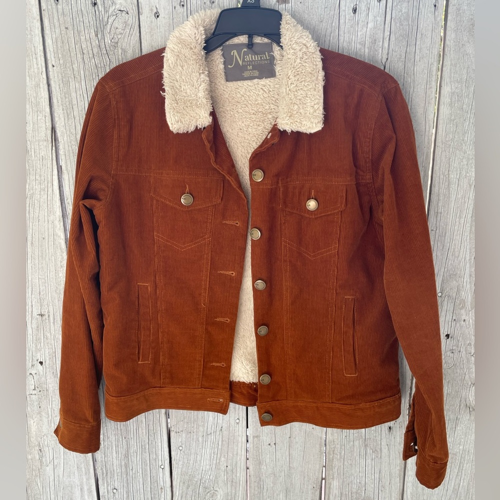 *SOLD* Natural Reflections Sherpa Corduroy Jacket